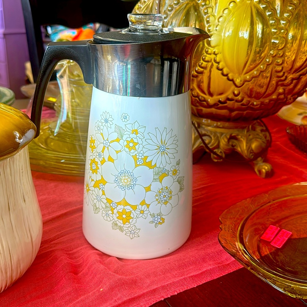 Vintage Corning Ware Floral Bouquet Percolater - Picture 1 of 3